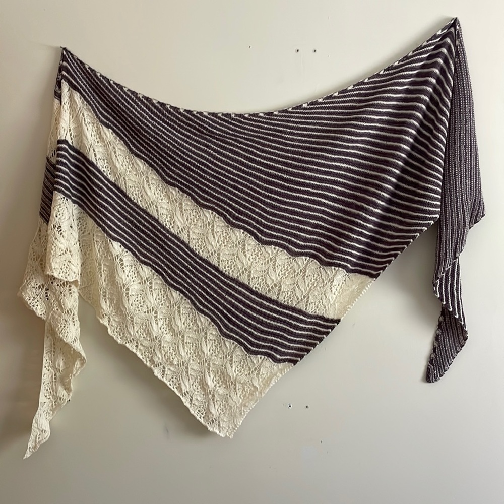 Extra large hand knit shawl